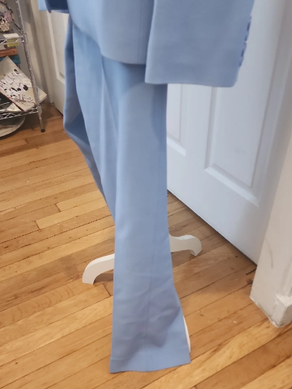 Michael Kors Powder Blue Women's Tailored Blazer Suit Balaze Size 4 Pants Sz6 - Picture 3 of 3